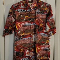 Reyn Spooner Hawaiian USC Trojans Floral Men’s Small Button Shirt Champs