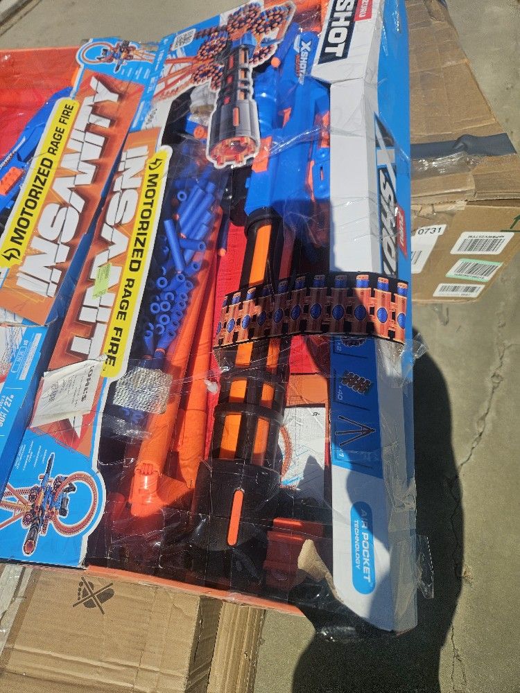 X-shot Nerf Fire Blaster Gun Automatic With Foam Rounds