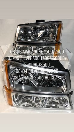 Headlights For 03-06 chevy silverado 1(contact info removed)hd 3500hd avalance 1(contact info removed) 03-04 silverado 07 classic Micas Calaveras