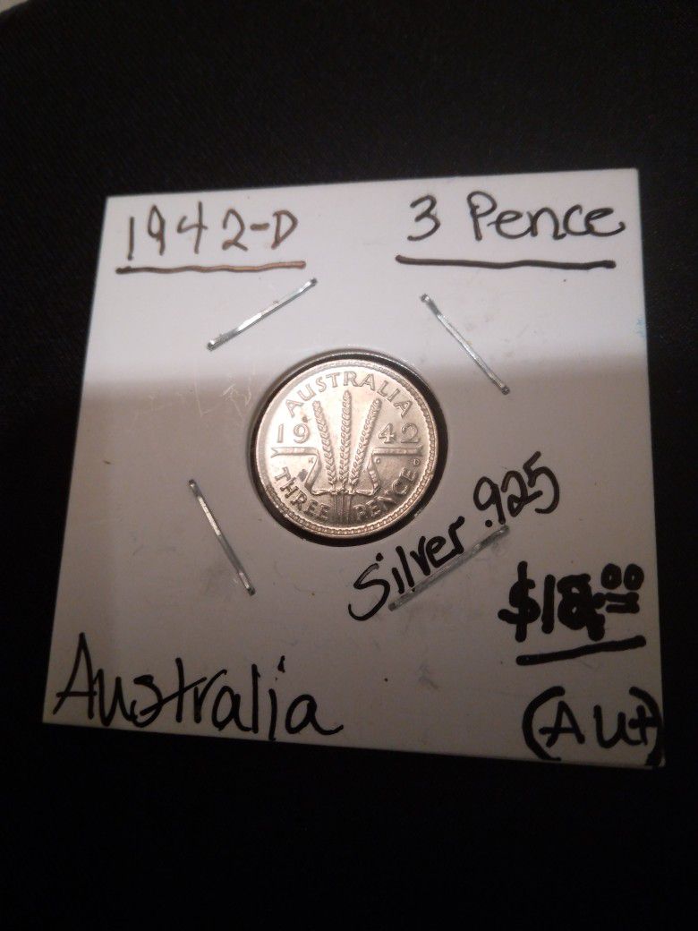 '1942-D- Australia- 3 Pence- 92.5% Silver! MS66!! SALE!!