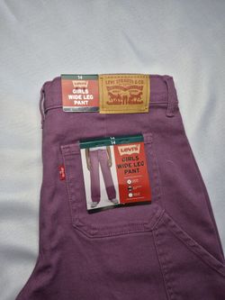 Levi's Girls Wide Leg Pants Size 14 Purple