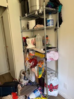 Chrome Wire Storage Shelving Unit