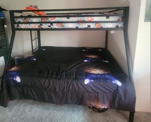 Ikalido Medal Loft Bunk Bed Twin Over Full Size