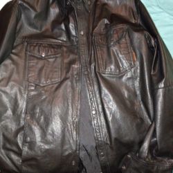 Leather Jacket Shirt Look 