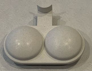 Microwave Double Egg Poacher New with Cooking Instruction on the back side and Description
