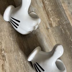 Mickey Hand Globe Makeup Brush Holder  