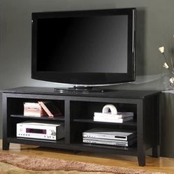 New Black Open Storage TV Stand 