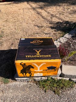 Yellow stone fire pit / gas fire bowl - never unboxed! $75 OBO