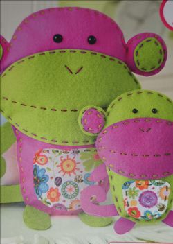 Kids Monkey sewing craft kit NIB and more