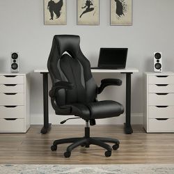 New Gaming Chair High Back Leather  Ergonomic  Black And Grey 