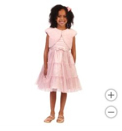 Jona Michelle kids holiday dress with fur vest