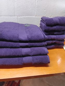Tahari Towels Set Deep Purple