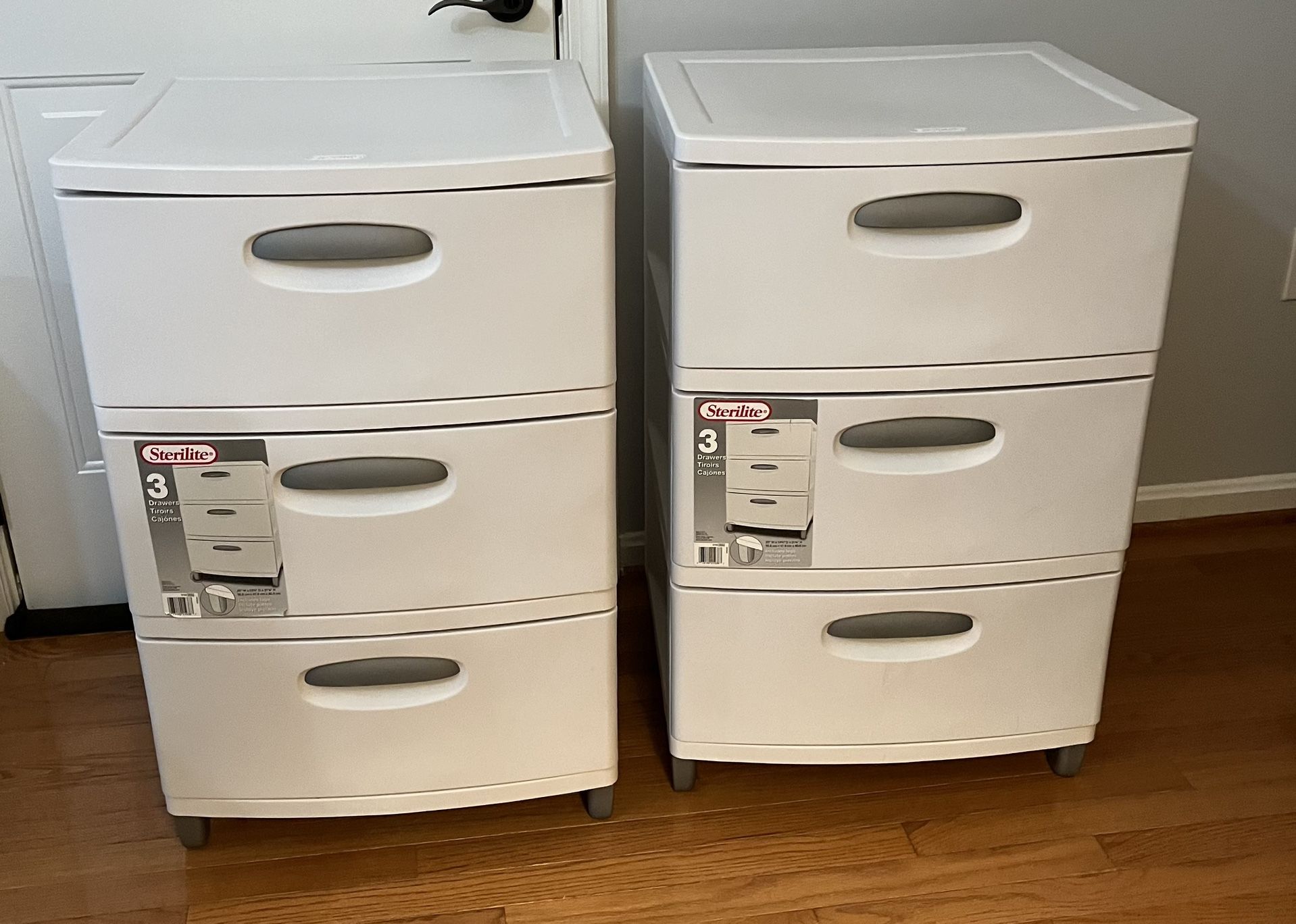 Sterilite White 3 Drawer Storage Unit with Legs
