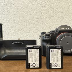 Sony A7 II Body With Batter Grip and Two Sony Batteries 