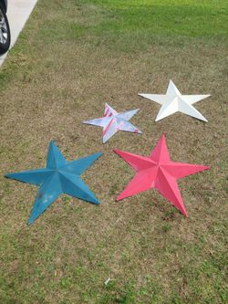 Outdoor Wall Decor American Flag Stars 