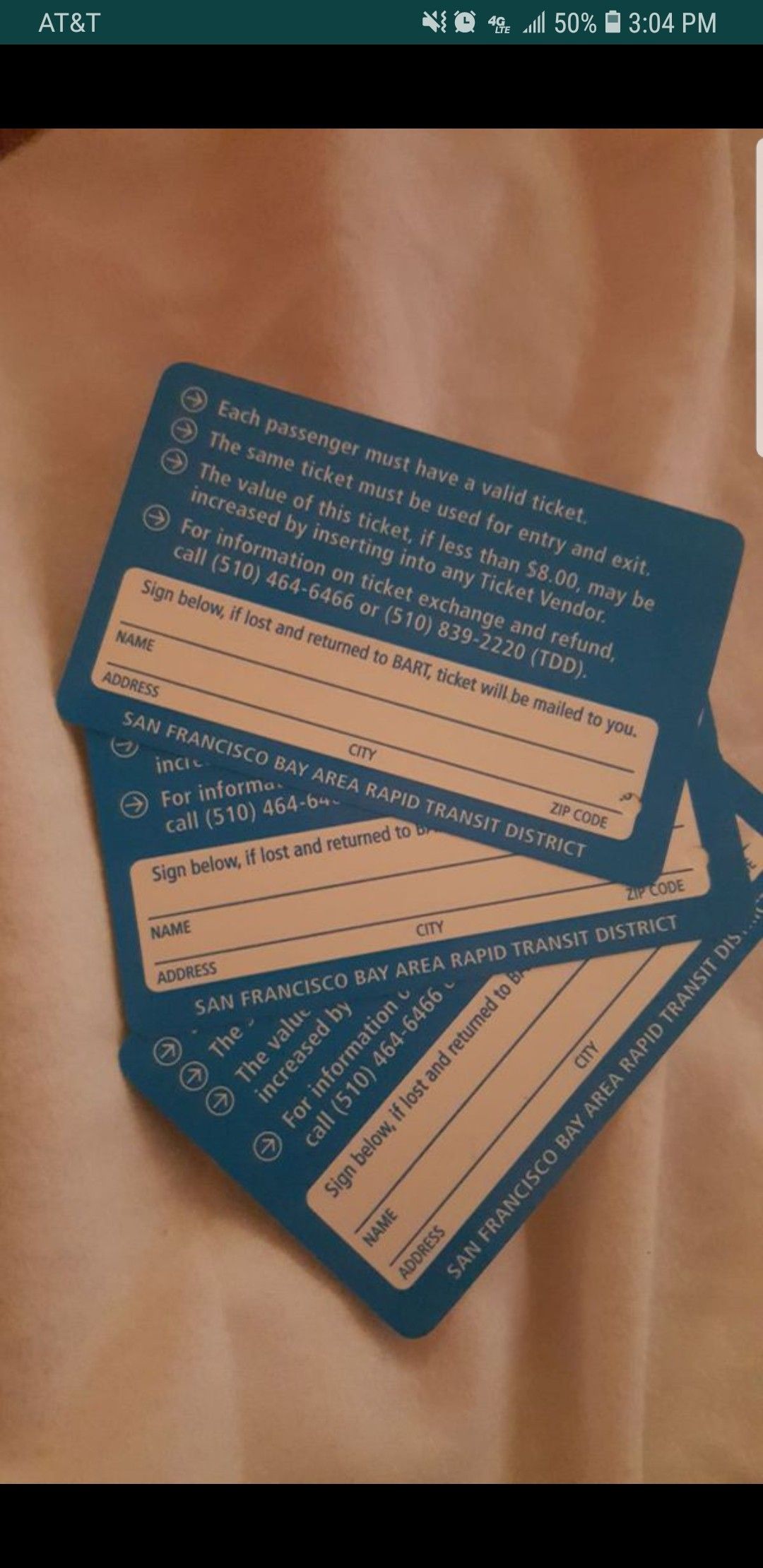 Bart tickets