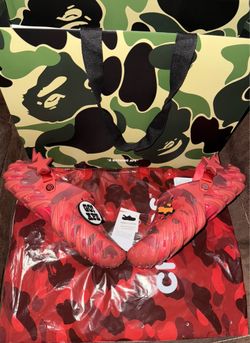BAPE Crocs flame camo