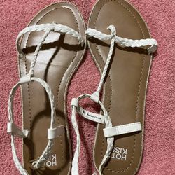 Hot Kiss White Strappy Sandals 