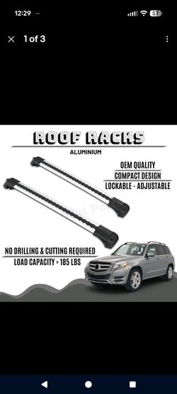 Aluminium Roof Rack Cross Bars Set - Key Included