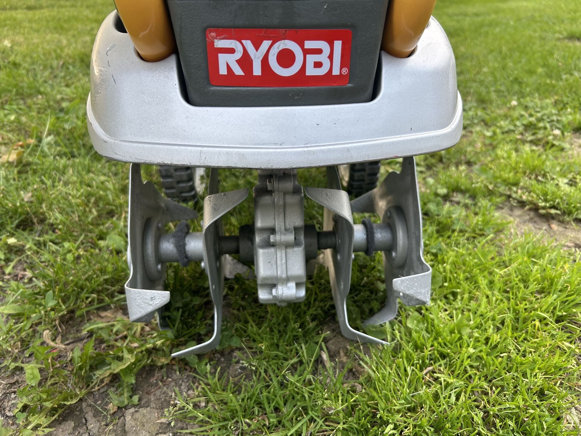  Ryobi gas mini tiller with sand weight like new