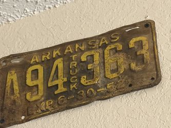 Vintage License Plate Plates, Different Years Different Prices