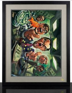 Dosbrak "The Wolf of Wall Street" limited edition print. Mint condition, stored flat, never framed.