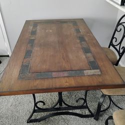 Wrought Iron Dining Room Table And Chairs