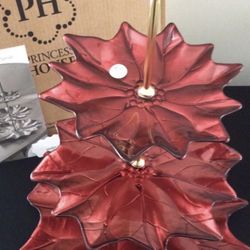 Princess House 3 Tier Poinsettia 