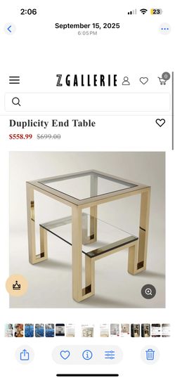 Z Gallerie Coffee Table & Side Table – Semi New
