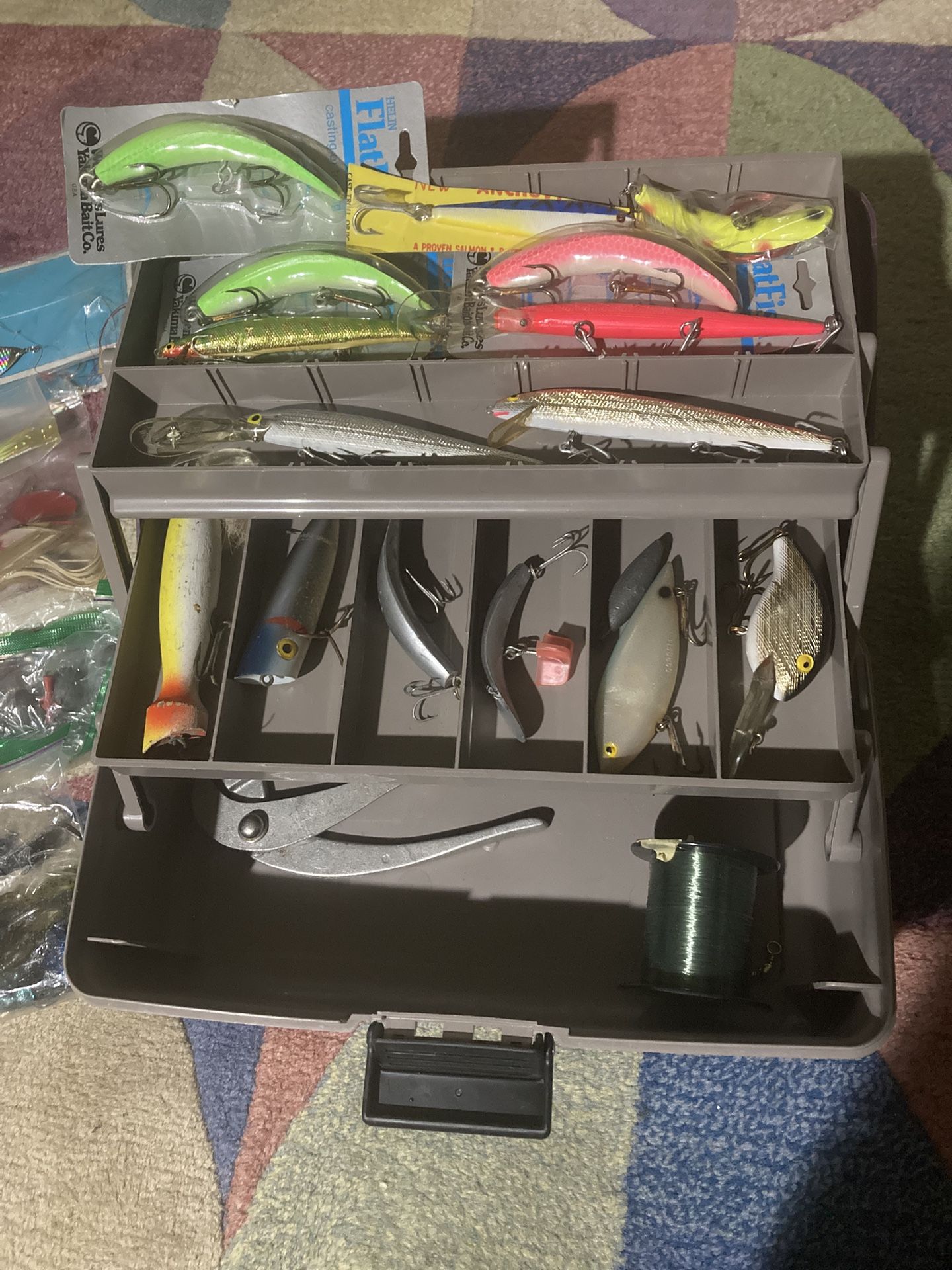 A Lot Of Striper & Salmon Tackle In The Box