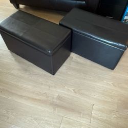 Leather Ottomans