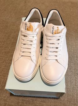 LANVIN Luxury White/Black Sneakers