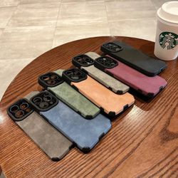 Luxury Matte Leather Case For Iphone 