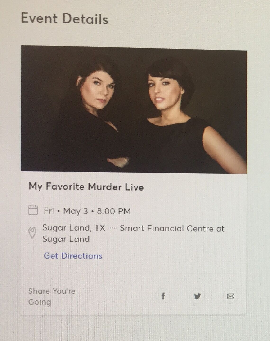 My Favorite Murder Live Tickets Houston