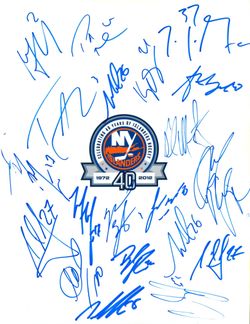 NHL Team Autographs (Islanders, Penguins, Jets, Lightning)