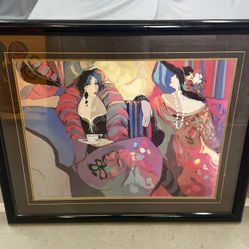 Isaac Maimon One of a Kind Hand Signed Print  Very Rare Framed 39x34