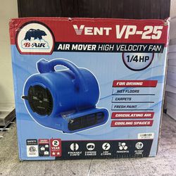 B-Air VP-25 1/4 HP Air Mover for Water Damage Restoration Blue 
