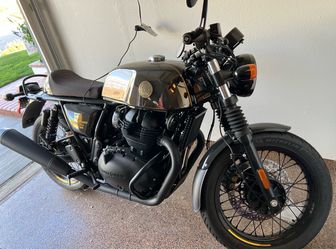 2022 Cafe Racer (Black Mirror Chrome)  | Royal Enfield Continental GT 650 (rare vintage edition 250 miles)