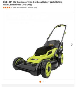 Ryobi 18V Push Battery Operated Mower