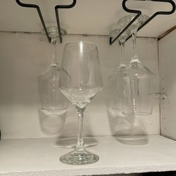 SET OF FOUR ITALIAN CRYSTAL WINE GLASSES