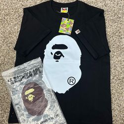 Bape Black and White Short Sleeve tee