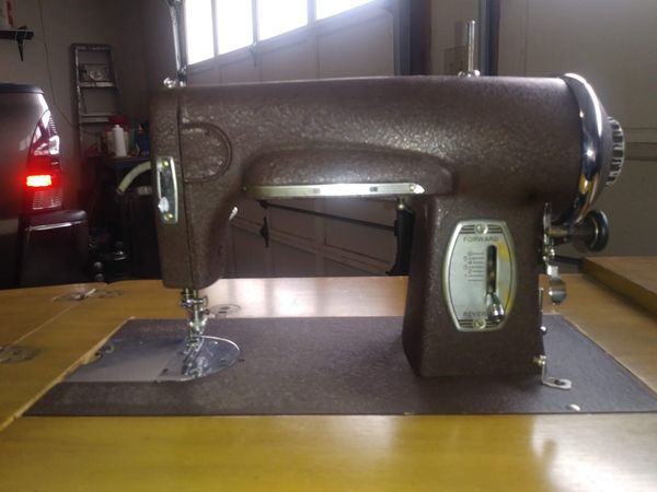Vintage Working Electric Kenmore Rotary Sewing Machine And Cabinet