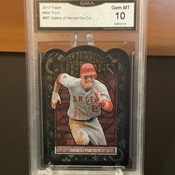 Topps Die-Cut Angels Mike Trout Graded 10 Baseball Card