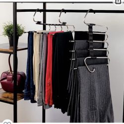 Actualización] Organizador de pantalones para armario (2 unidades) Estante multifuncional para pantalones con tapón horizontal/versátil plegable para 