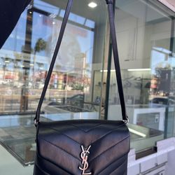 YSL Toy LouLou Black Quilted Crossbody Bag
