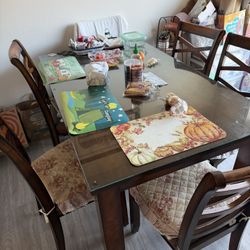 Dining Table With 6 Chairs And Glass Top