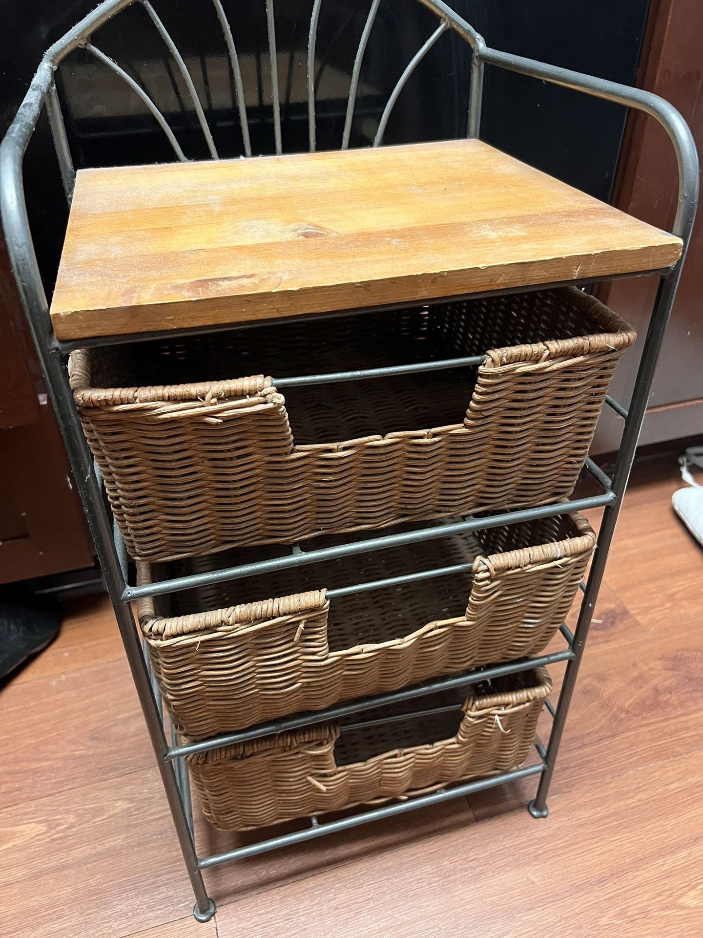 Three Drawer Wicker Organization