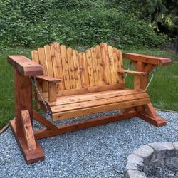 Porch Bench. Custom Built, Brand New, Rocking. 