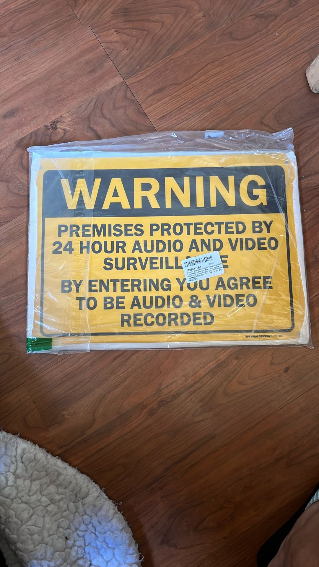 Warning 24 Hour Surveillance Sign 14”x10” Aluminum 