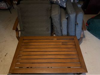 Patio table and couch